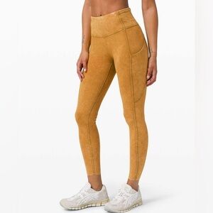Lululemon Fast and Free Tight II 25” Ice dye, ice wash spiced bronze